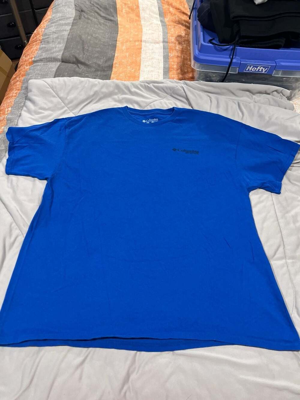 Columbia Men's PFG Performance Fishing Gear Graphic Tee Royal Blue XL